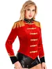 Jackets femininas Circus Ringmaster Costume Halloween Cosplay Stand Gollar Collar Bringed ombro de casaco de veludo casaco de cosplay 230215