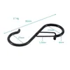 Metalen S -vormige hanger haak met veiligheidsgespits Design Hangende Heavy Duty S Hooks voor keuken Home Badkameropslag LX5435
