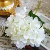 Dekorativa blommor Silk Hydrangea Bouquet Artificial Plants Home Wedding Decoration For Vases Scrapbooking Ornamental Flower Pot