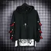 Heren Hoodies Sweatshirts Herfst Heren Hoodie Sweatshirt Casual Zwarte Hoodies Tops Techwear Hip Hop Harajuku Patchwork Japanse Streetwear Mannen 3XL 230215