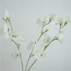 Decoratieve bloemen 63cm Wisteria Branch Pea Blossom voor bruiloftsfeestdecoratie Witte kunstmatige bloem indie kamer muur decor slinger