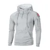 Herrtröjor tröjor män huvtröjor tröjor mode blixtlås lång ärm huva huvtröja manlig casual hoody outwear hip hop streetwear solid pullover röd 230215