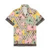 23ss Design Blusskjortor Herr Camisas De Hombre Mode Hawaii Print Bowlingskjortor Herr Kortärmad Variation Turn Down-krage Business Dress Shirt