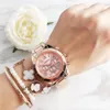Armbanduhren Luxus Rose Gold Damenuhren Top Marke Quarzuhr für Frauen Mode Edelstahl Damen Wristatch Reloj Mujer Relogio 230215