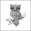 CLASPS HOOKS NOOSA PLATING DAZZLING OWL CRYSTAL SNOWFLAKE SNACK Knappar Fit DIY 18mm -knapparmband Halsband Acc Ingredienser Suppl Dhtdy