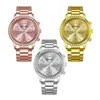Wristwatches Ladies Elegant Temperament Fashion Women Diamond Dial Stainless Steel Watch Leisure Casual Quality Quartz Wristwatch Clock