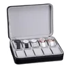 Watch Boxes Cases 61012 Slots Portable Leather Watch Box Your Watch Good Organizer Jewelry Storage Box Zipper Easy Carry Men Watch Box 230214