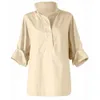Damen-Blusen, Hemden, Herbst-Baumwoll-Fledermaus-7-4-Ärmel-Shirt, Damen-Bluse mit weitem, lockerem Kragen, weißes Hemd, modische und stilvolle Bluse 230214