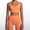 Conjuntos ativos Sexy Solid Yoga Women Gym Clothes Sports Bra Leggings Fitness for Workout Setfits Tracksuit