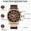 Armbandsur Curren Brand Watch Men Leather Sports Watches Mens Army Military Quartz Armswatch Chronograph Man Clock Relogio Masculino 230215