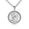 Pendant Necklaces WANGAIYAO Fashion Stainless Steel Ancient Greek Wisdom War Goddess Necklace Temperament Clavicle Chain For Men And W