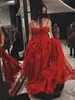 Vinho de renda vermelha longa vestido de noite querida aberta de volta A-line tule baile baile formal robe de soiree 2023 Vestidos Feast