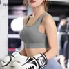 Roupa de ioga VigoBreviya Sexy Mesh Hollow Sports Bra Mulheres Push Up Up Sport Sport Sport Top Fitness Wear Gym Colete respirável