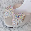 Sandals Wedopus Wedding Platform With Heel Peep Toe Customized Crystal Bow