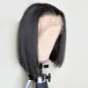 Andere Modeaccessoires Bob-Perücke, Spitze-Front-Echthaar-Perücken für Frauen, kurze Perücken, Echthaar-Verschluss-Perücke, gerade Knochen, HD-Spitze-Frontal-Perücke