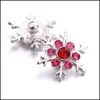 Gancos de ganchos Variedades Rhinestone Snowflake Clasp Recurso de Bot￣o de Snap 18mm de Zirc￣o BK para Snaps Diy Jewelry Gholdings Fornecedores Dhner