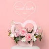 Förpackningsväskor 5st älskar blommakorg Hjärtformad ihålig alla hjärtans dag presentförpackning papper Sweet Party Wedding Decoration 230215