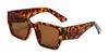 Vintage solglasögon fyrkantiga kvinnor solglasögon modedesigner nyanser svart ram solglasögon UV400 gradient lins 6 färger 10 st.