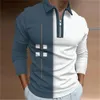 Men's Polos Men's Polos European and American style golf Long sleeve Autumn polo shirt quick-drying sweat-absorbent trend Brand coat 230215