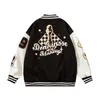 Womens Jackets Retro High Street Hip Hop Quality Embroidered Baseball Uniform Female American Oversize Couple Casual Clothes Coat 230215