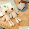 Stuffed Plush Animals 2035Cm Teddy Bear Doll Toys Girl Backpack Decorated With Cute Pendant Bears Key Chain Tshirt Back Drop Deliv Dhfyq