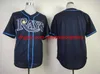 Retro beisebol 3 Evan Longoria Jersey 13 Carl Crawford 29 Fred McGriff 66 Don Zimmer 19 Aubrey Huff 1988 Apitada de cinza branco azul vintage