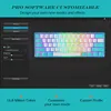 Teclados femininos WK61 RGB Backlit Gamer Keyboard Switch vermelho PBT Pudding teclado teclado mecânico Swappable Hot 60% PC Layout T230215