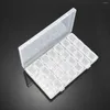 Förvaringslådor 28Grid Clear Acrylic Tom Box Nail Art Display avtagbar containerfodral