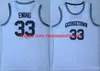 2022 gestikte basketbalshirts Georgetown Hoyas Allen Iverson AI Patrick Ewing draagt S-XXL