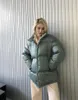 Trench da donna Design Donna 2023 Parka invernale Elegante piumino verde grigio bianco Capispalla