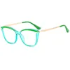 Okulary przeciwsłoneczne anty niebieskie okulary blokowe lekkie damskie okulary Tr90 rama żeńska przezroczysty obiektyw Ladies okulary okulisty
