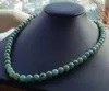 Chains 1pcs Green Certified Burma A JADE Jadeite Beads Necklace 8mm 20 Inches