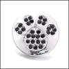 Klamry Haczyki jasne kropelce paw -paw 18 mm snap guziki metalowe uroki do snapów biżuterii