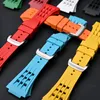 Straps Luxury Fluororubber Sport Straps with Transparent Cases for Apple watch 44mm 45mm Modification Kit iwatch silicone Bands and PC Cl