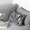 Pillow Black And White Zebra Leopard Print Cover Modern Minimalist Double Sided Geometric Striped Case Home Decor