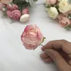 Fleurs décoratives 6 pièces de simulation bricolage guirlande forêt coiffure européenne thé bourgeon bord rétro rose soie fleur décoration matériel