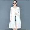 Utomhus T-shirts Nya tunna solskyddsmedel Kvinnor Midlängd Huven Huvudbar is Silk Summer Jacket Antiuv Wild Female Coat J230214