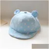 Czapki czapki Dzieci Sun Toddler Cute Dot Cap Girl Boys Hat With Ear na wiosenne noworodka Pograph Props Baseball 1739 B3 Drop de Dhye0