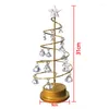 Christmas Decorations LED Atmosphere Night Light Crystal Tree Shape Table Lamp Glowing Desk Party Supplies