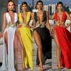 Party Dresses 2023 Sexy Evening Custom Made Sleeveless High Slit Floor-Length With Items In Autumn B211154