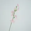 장식용 꽃 63cm wisteria Branch Pea Flossom 웨딩 파티 장식 흰색 인공 꽃 인디 룸 벽 장식 화환