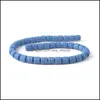 Pierre 8mm cylindre lave volcanique perles en vrac glisser charme perles bijoux faisant des accessoires pour bracelet collier livraison directe Dhrzr