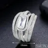 Bröllopsringar Godki Luxury High Quality Gorgeous Trendy Fashion Romantic for Women Bridal Daily Top Cz Jewelry