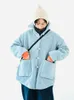 Giacche da donna imakokoni design originale autunno e inverno cappotto caldo giacca imbottita in cotone spesso cardigan con risvolto top monopetto per donna 230215