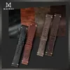 Watch Bands MAIKES Quick Release Watch Band Italy Vegetable Tanned Leather For Huawei Galaxy Watch 22mm Cow Watch Bracelet Leather Strap 230214