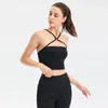 Yoga Outfit Women Sports Bra Thin Shoulder Strap Top Push Up Gym Fitness Shockproof Brassiers Sportwear Female Underwear Running Vest