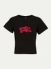 23ss Realisatie par Designer T-shirt Fashion Tops Letter bedrukt Draad Stretch Doek T-shirt met korte mouwen voor dames