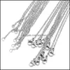 Cadenas Collar de cadena de oro de 18 quilates de acero inoxidable de 50 cm al por mayor O Fit DIY Collares pendientes Bk Entrega de gotas Colgantes de joyería Dhce8