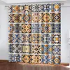 Curtain Blackout Geometric Boho Window Curtains Kids Teens Adult Bedroom Darkening Drapes For Living Room Decor Cotinas