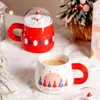 Кружки 2023 Симпатичная Санта -Клаус Кофе Рождественские подарки Год вечеринка вино пивное сок пить чайные чашки кружка домашняя кухонная посуда